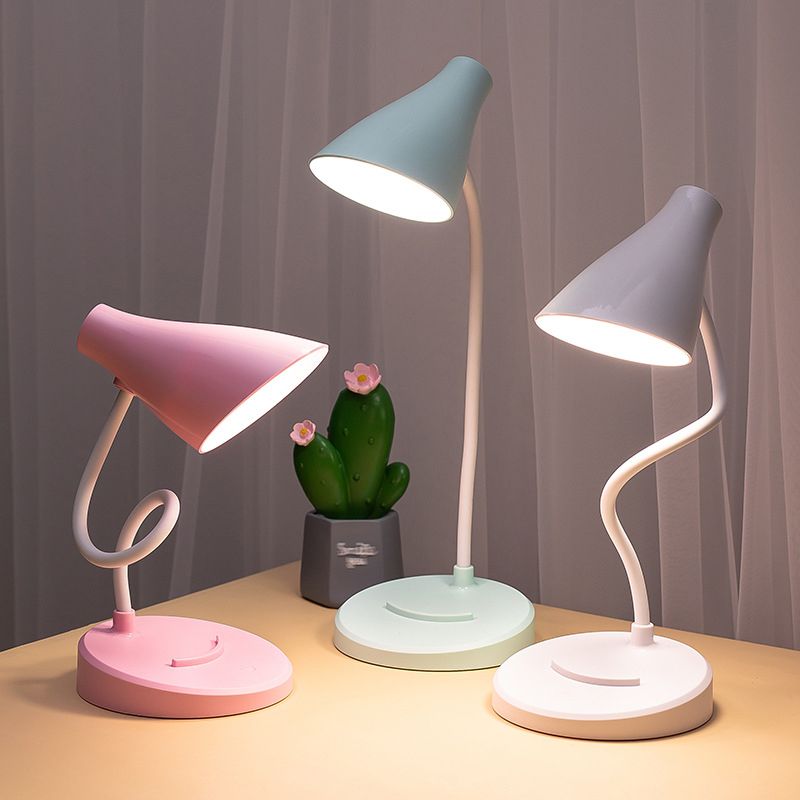 Étude LED conique Lumière Macaron Plastique Kids Room Touch Control Table Light