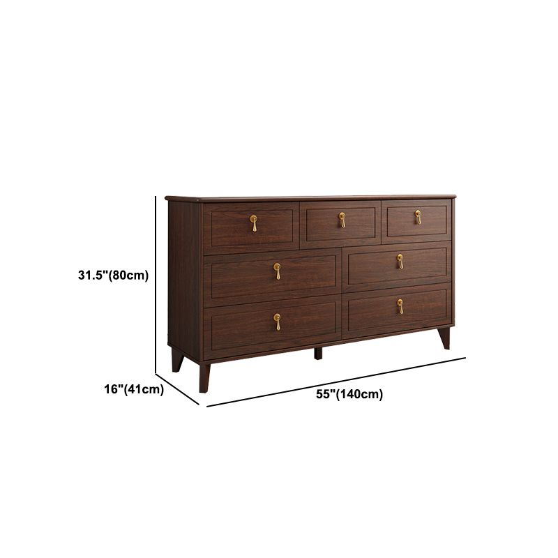 Solid Wood Storage Chest Dresser Modern Bedroom Storage Chest with Drawers