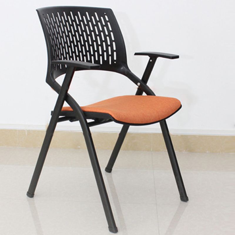 Contemporary No Wheels Conference Chair Plastic Fixed Arms Desk Chair