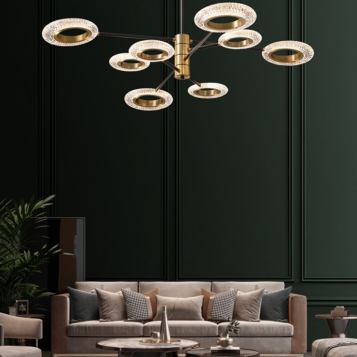 Lustre à LED Modern Style Hanging Lights en cuivre pour salon Dinning Room