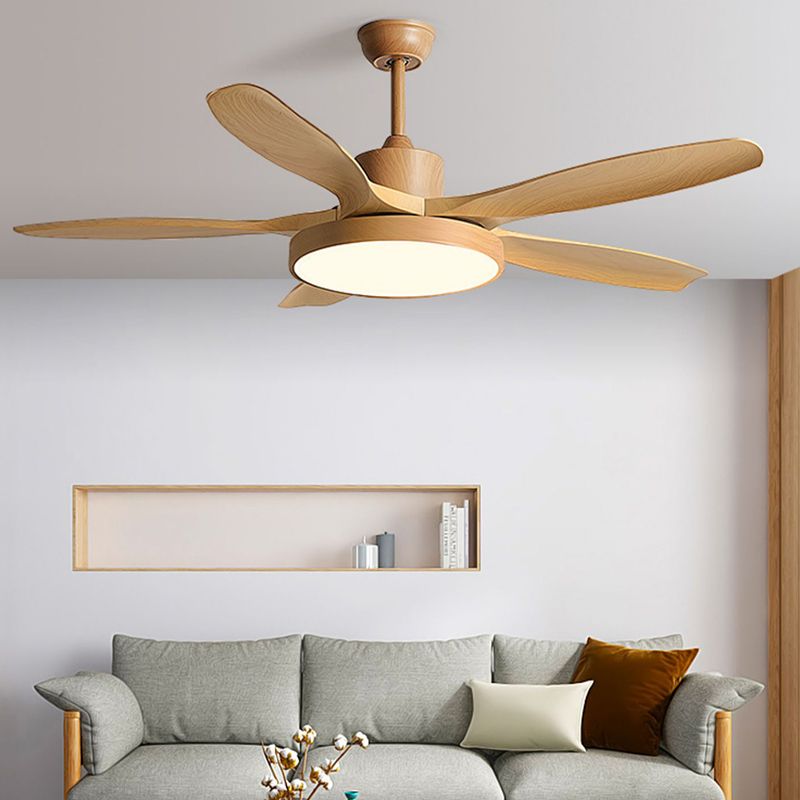 Simple Style LED Ceiling Fan 5-Blade Fan Lighting for Dining Room