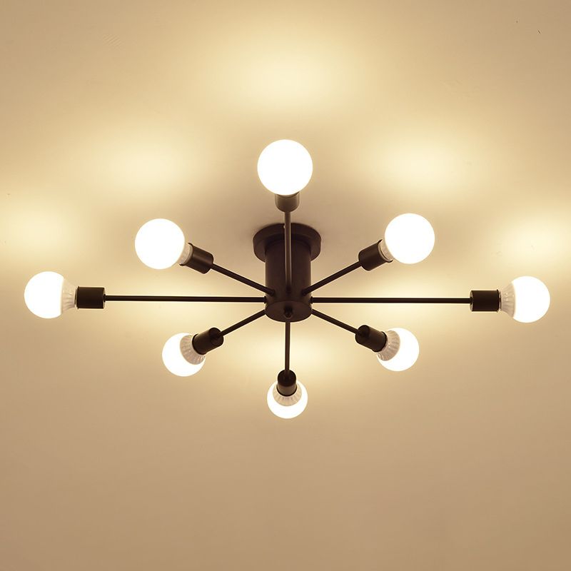 Modernism 8/10-Light Golden/Black/White Flush Mount Lighting Metal Ceiling Light