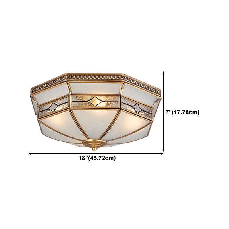 Metal Geometric Flush Mount Lamp Contemporary Style Multi Lights Flush Ceiling Lights