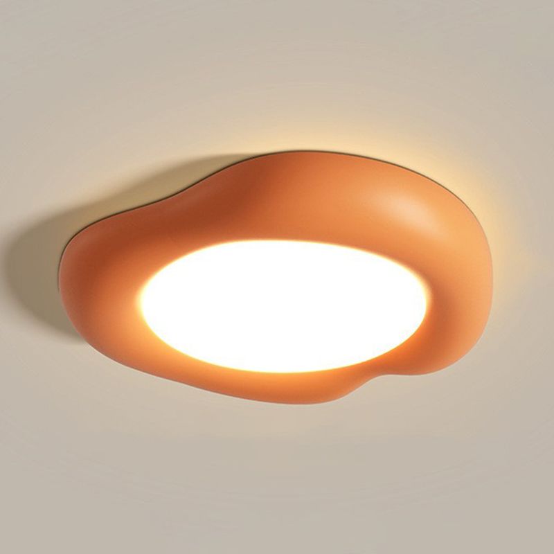 1 - Light Iron LED Flush Mount Minimalist Nordic Ceiling Flush in 4 Colors