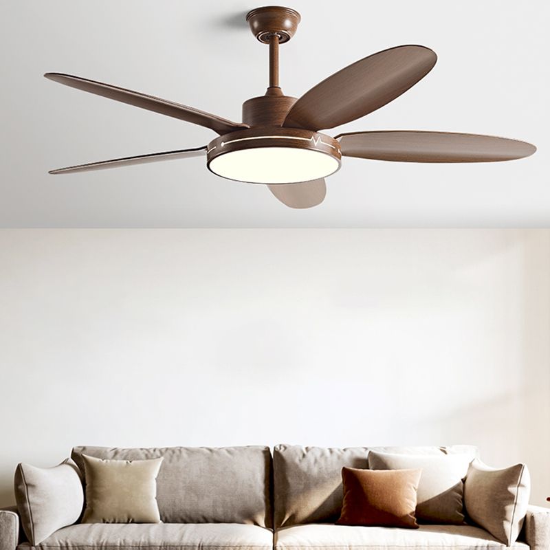 Simplicity 5-Blade Ceiling Fan Lighting with Metal for Dining Room