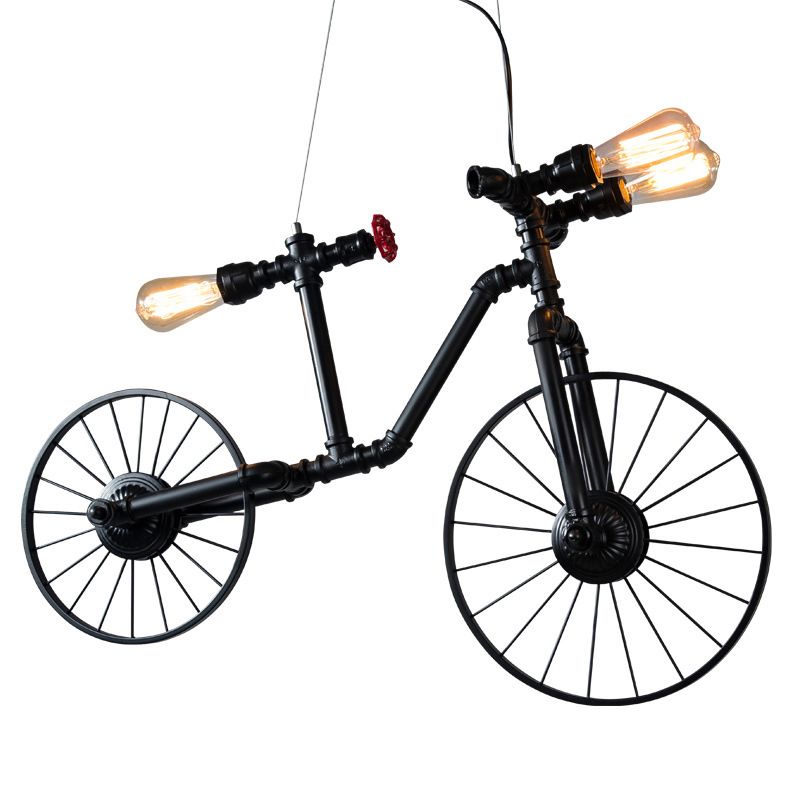 Bicycle Chandelier Light Fixture Industrial Metal Pendant Lighting for Restaurant