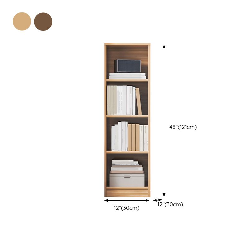 Modern Standard Bookshelf Engineered Wood Closed Back Bookcase