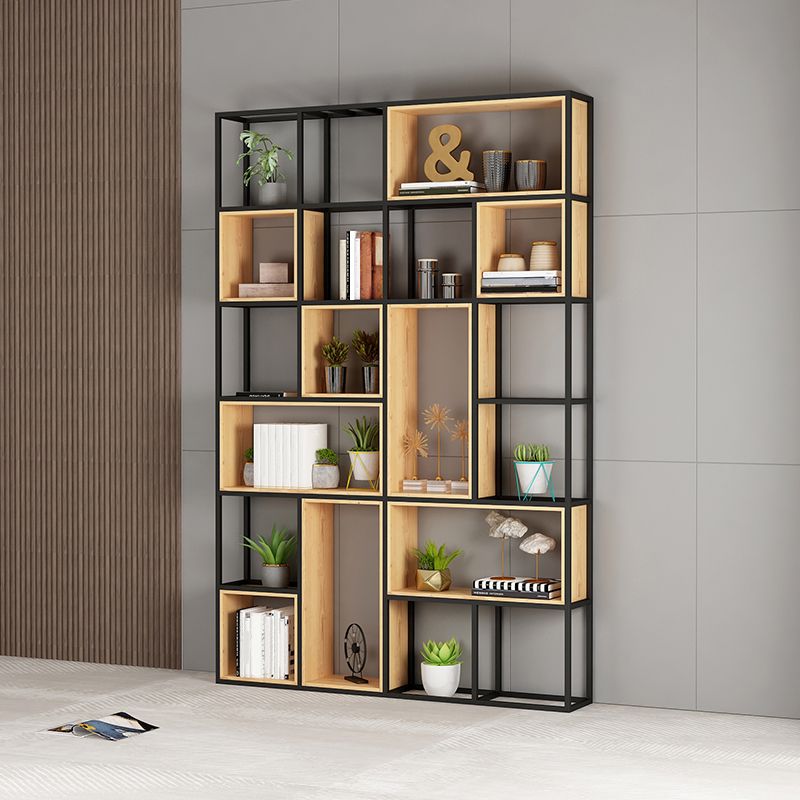 Modern Style Bookcase Metal Open Back Bookshelf for Office Use