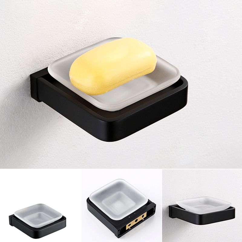Black Bathroom Accessories Hardware Set with Towel Bar and Bath Shelf