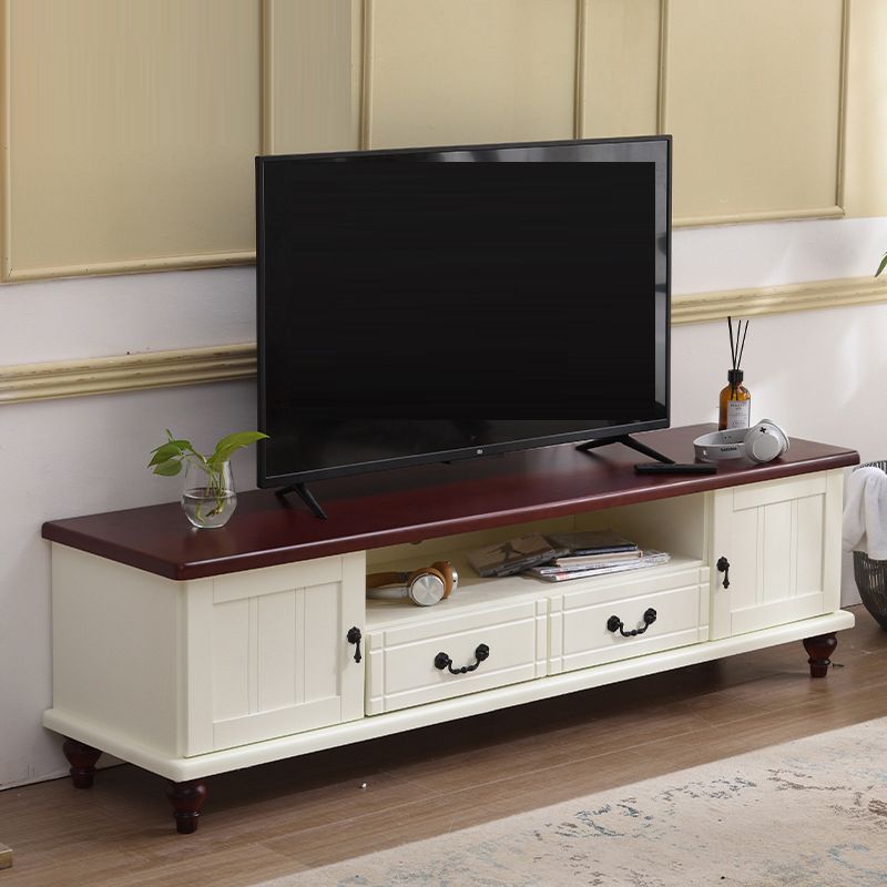 Wooden TV Media Console Stand Contemporary TV Console for Living Room