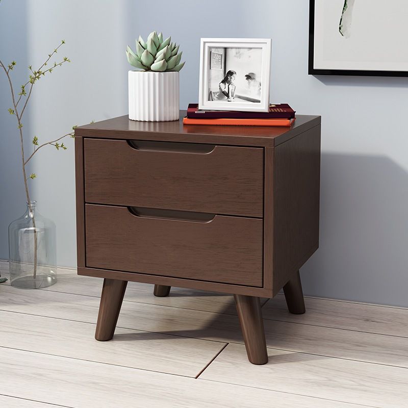 Contemporary Drawer Storage Accent Table Nightstand 19.68" Tall Bed Nightstand