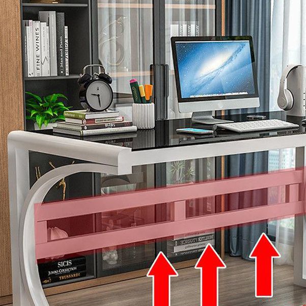 Rectangular Cable Management Computer Desk 29.5-inch Gaming Desk