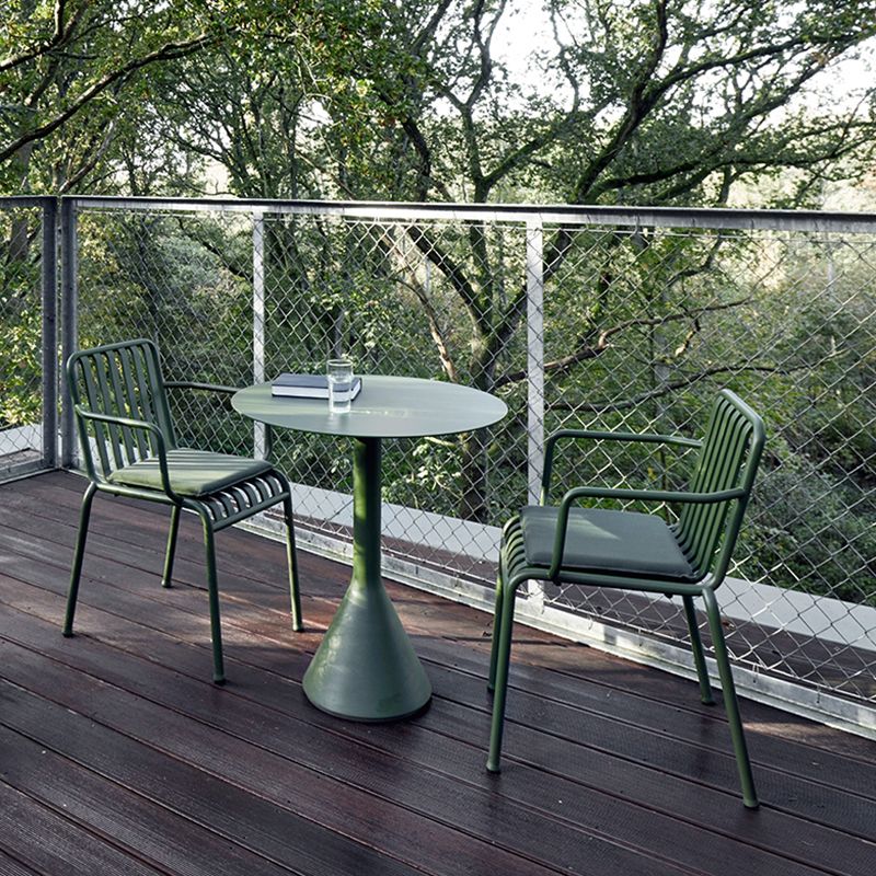 No Distressing Patio Table Contemporary Green Metal Bistro Table