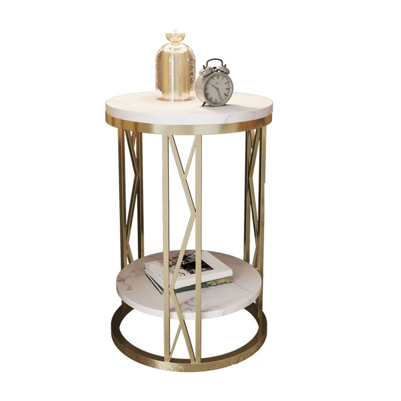 Industrial Bed Nightstand Open Storage Accent Table Nightstand for Bedroom