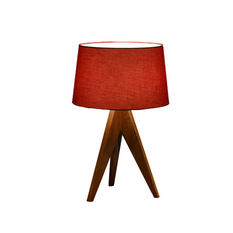 Modernist Flare Reading Light Fabric 1 Bulb Nightstand Lamp in White/Red/Blue for Living Room