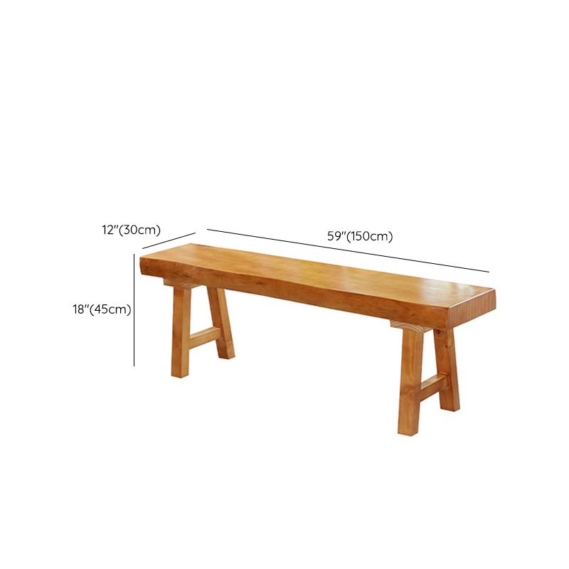 11.7-inch Width Modern Seating Bench Solid Wood Rectangle Bench