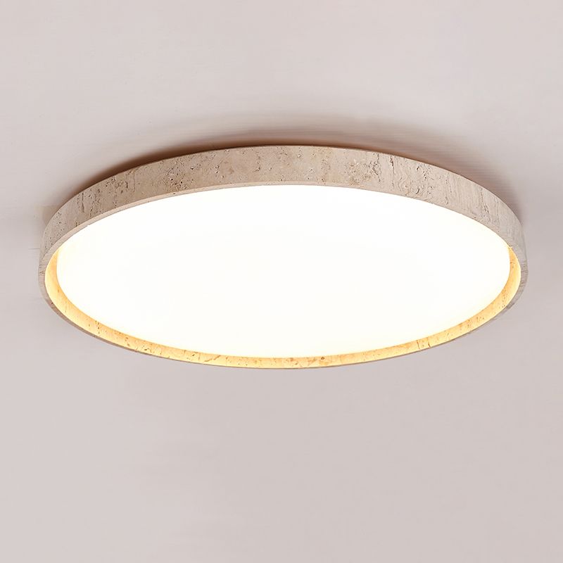 Modern Simple Wooden Ceiling Lamp Round Shape LED Ceiling Light for Living Room