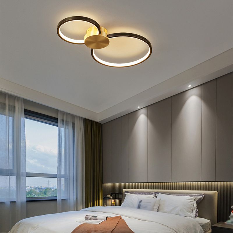 Modern Round Flush Ceiling Lights Metal Flush Mount for Living Room