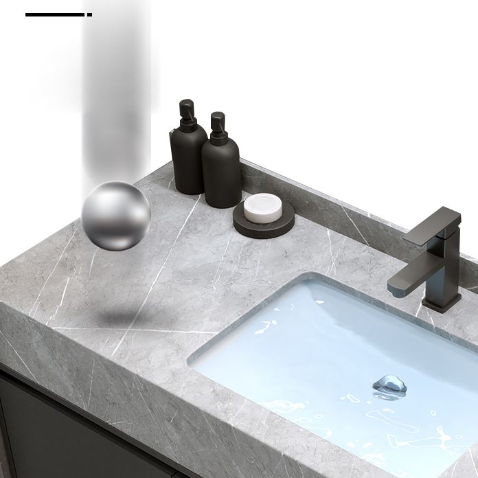 Modern Wall Mount Bathroom Vanity Set Stone Bathroom Vanity with Mirror