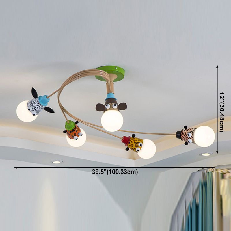 Lovely Animals LED Ceiling Light Modern Minimalism Flush Mount Lamp for Bedroom