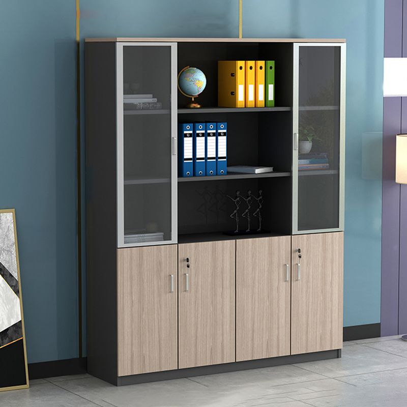 Wood File Cabinet Storage Shelves Vertical File Cabinet with Lock for Home or Office