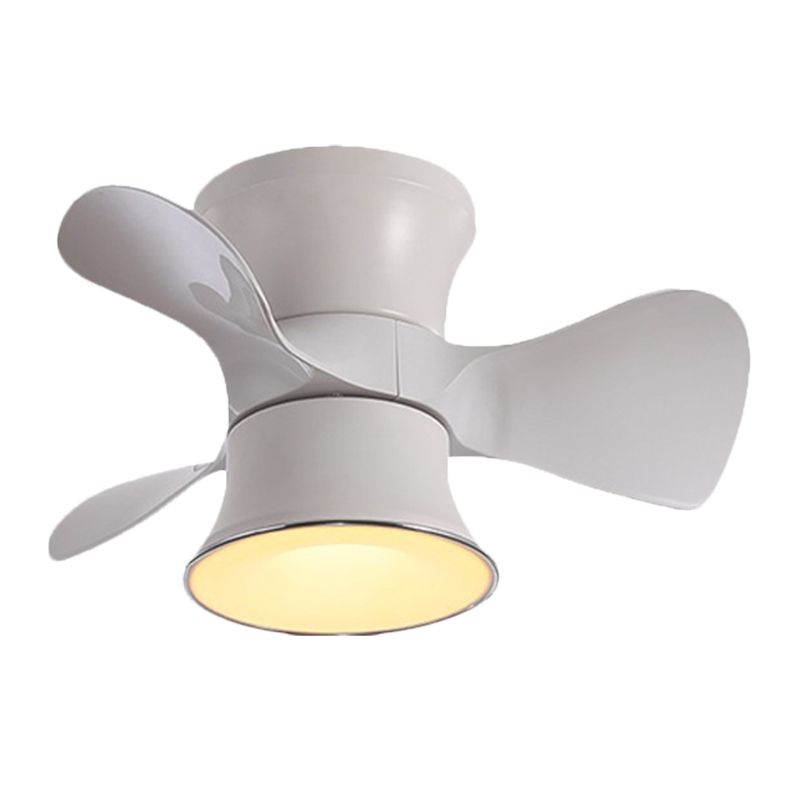 23,5 "W Mont à chasse à l'échelle évasée Ventilateur de plafond à LED blanc / café minimaliste avec 3 lames