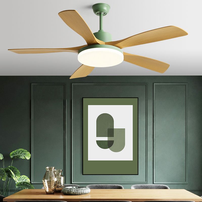 Fan Shape Metal Ceiling Fan Kid Style 1 Light Ceiling Mount Fans Fixtures