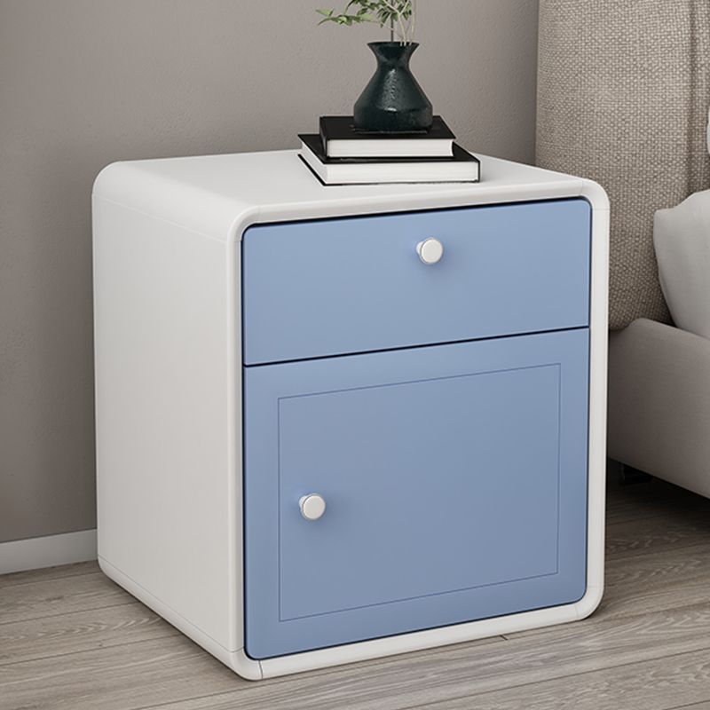 Modern Solid Wood Nightstand 1-Drawer Left Side Door Bed Cabinet