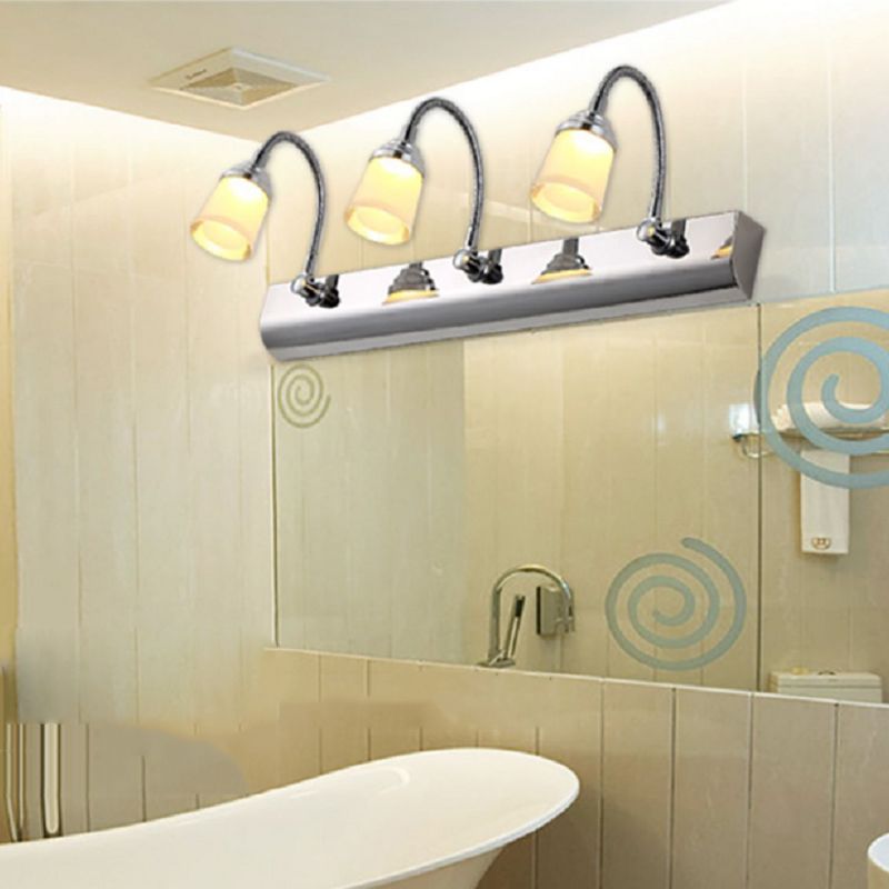 LED Mirror Front Light Multi Lights Vanity Light with Acrylic Shade for Bathroom