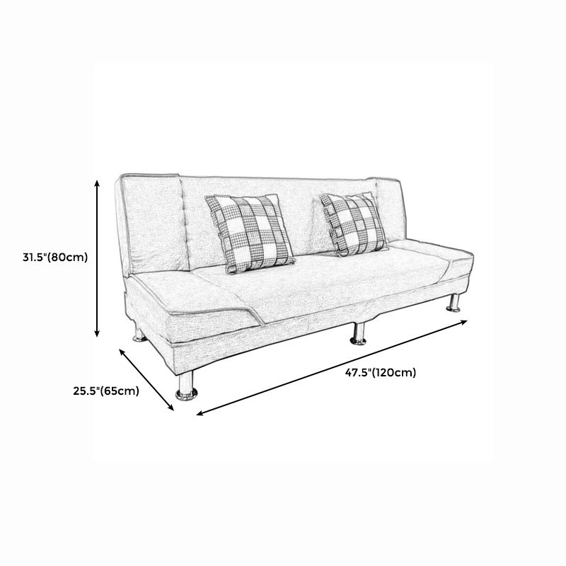 Wäsche Cabrio Sleeper Sofa genähte Kissen Rückenloses armloses Sofa