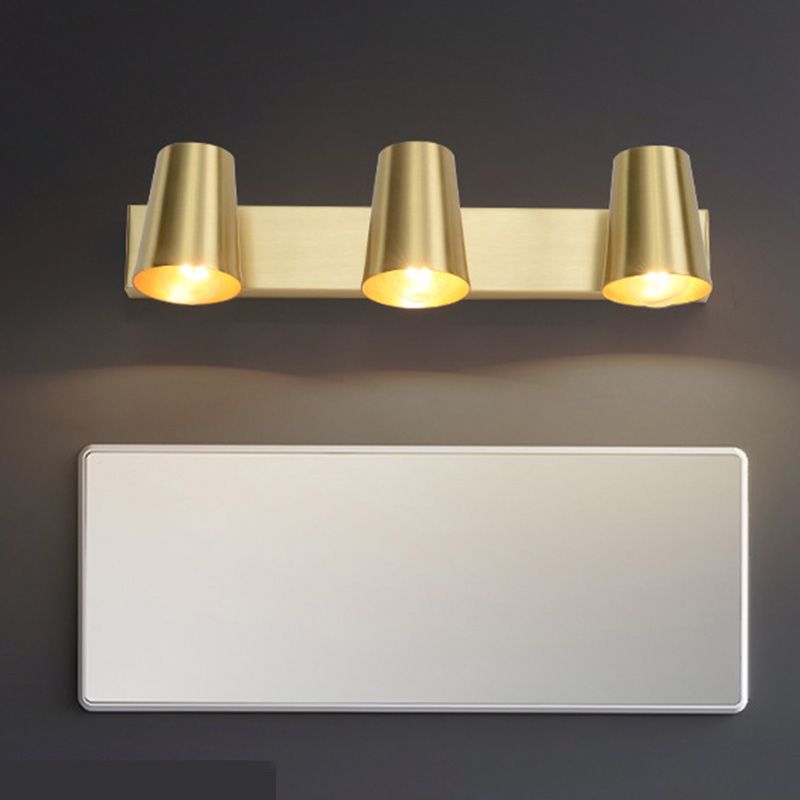 Postmodern Sconce Lights Golden Multi-Blub Metal Wall Mounted Lamps for Bathroom