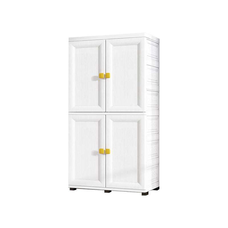 Contemporary Plastic Kids Closet Bedroom Youth Armoire with wheels