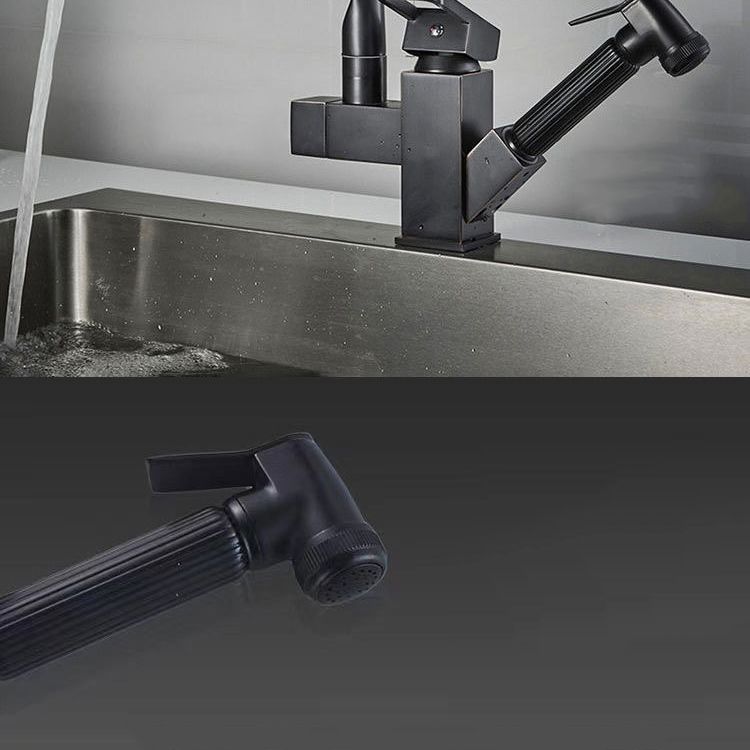 Modern 1-Handle Faucet with Water Dispenser with Pull out Sprayer Faucet