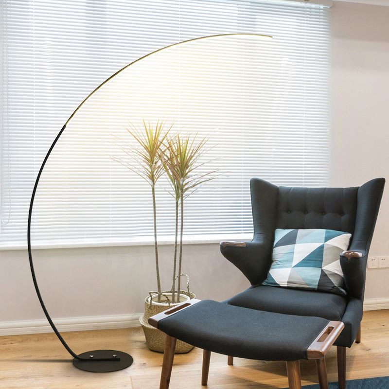 Metal Linear Shape Floor Lamp Modern Style 1-Light Floor Lamp Fixture