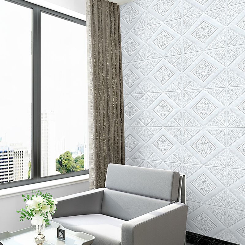 3D Embossed Interior Wall Paneling Peel and Stick Geometric Texture Wall Paneling