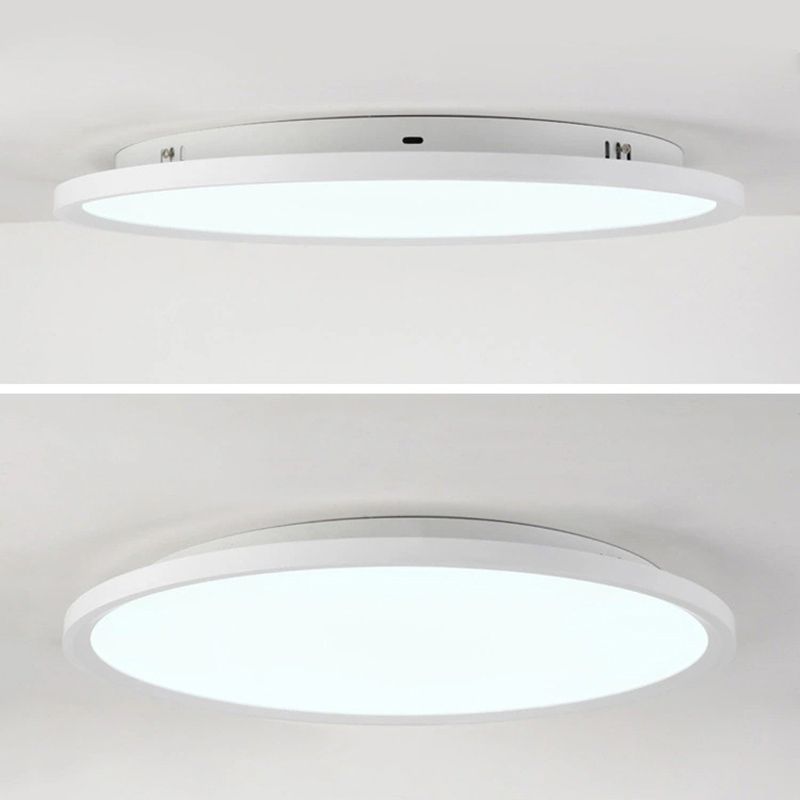 Nordic Minimalist Style Round LED Ceiling Light Ultra Thin Design Flush-mount Lighting Fixture for Bedroom Study Room