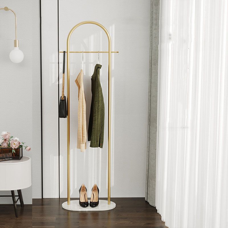 Glam Metallic Coat Hanger U-Shape Free Standing Coat Rack for Bedroom