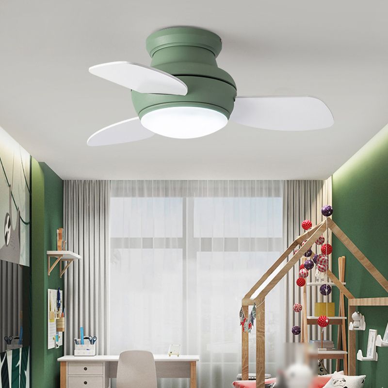 1 Light Ceiling Fan Lamp Modern Style Metal Ceiling Fan Light for Children's Room