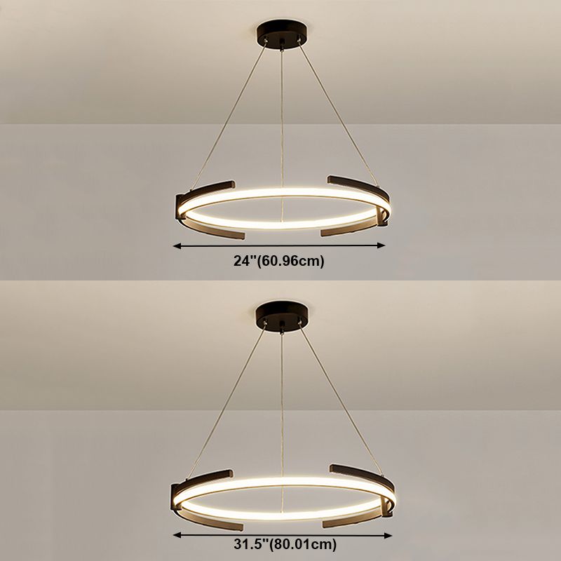 Contemporary Wheel Shape Chandelier Lights Metal 2 Light Chandelier Lighting Fixtures