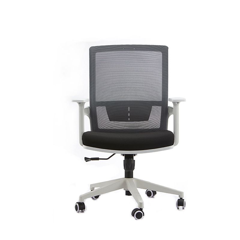 Modern Fixed Arms Office Chair No Distressing Ergonomic Chair with Wheels