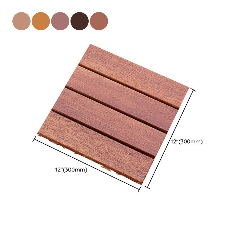 Tradition Teak Floor Tile Water Resistant Click Lock Wooden Floor for Balcony