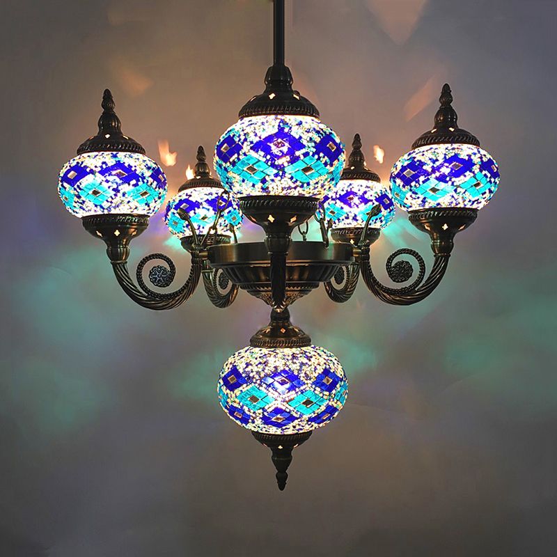 Lustre pendentif bras courbe