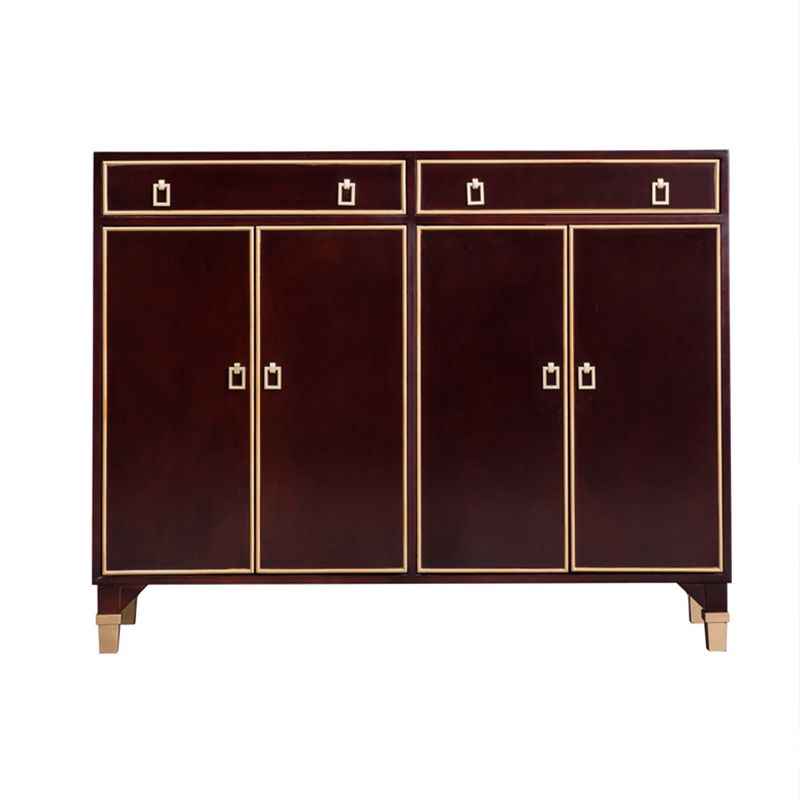 Door Buffet Sideboard Glam Wood Sideboard Table for Living Room