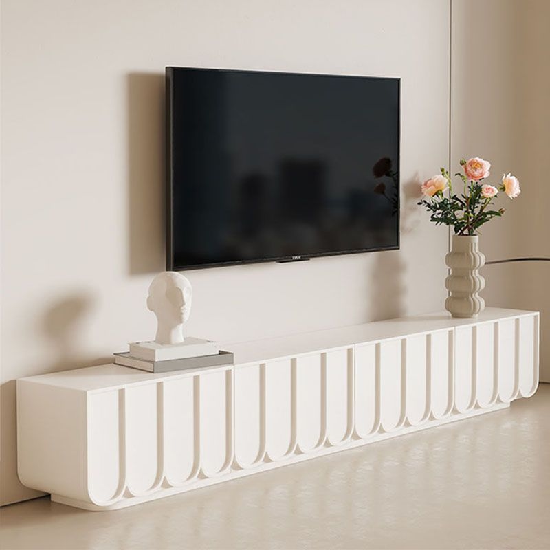 Scandinavian TV Media Console with Rectangle Top for Living Room