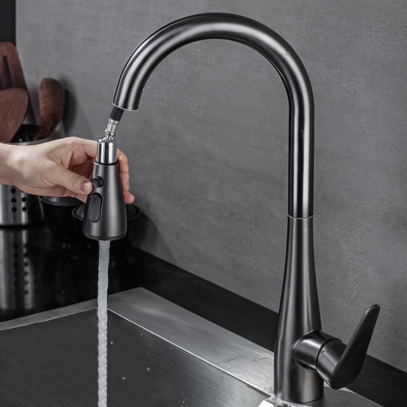 Modern 1-Handle Kitchen Faucet Stainless Steel Standard Kitchen Faucet