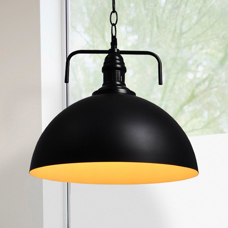 Dome Restaurant Drop Candant Industrial Retro Style Metal 1 Luce a sospensione Luce del soffitto