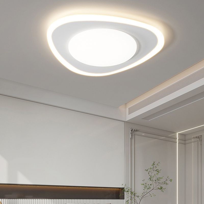 Modern Ceiling Mount Light White Ceiling Light with Acrylic Shade for Bedroom