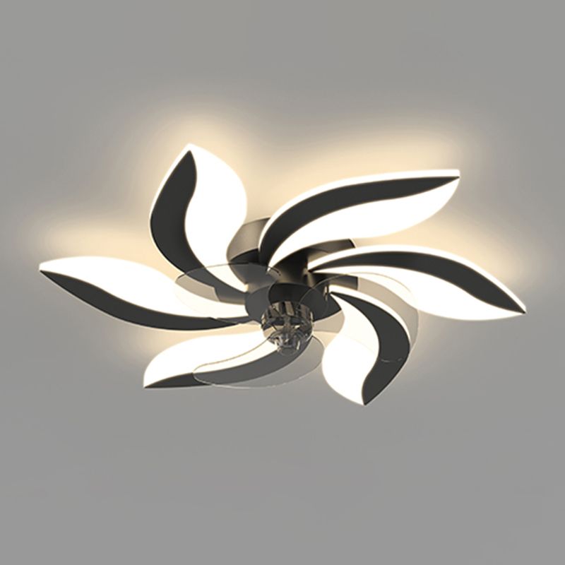 Floral Ceiling Fan Light Modern Style LED Metal Ceiling Light Fixture