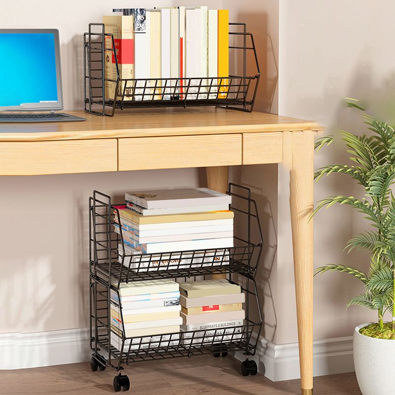 Modern Metal Bookcase, Geometric Bookshelf for Any Room, 17" L X 10.5" W