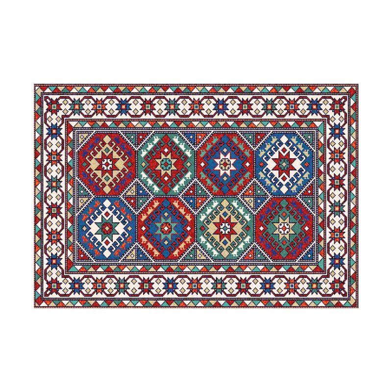 Boho tribale totem tapijt multolor polyester tapijtvlekbestendig gebied Rug voor woningdecoratie